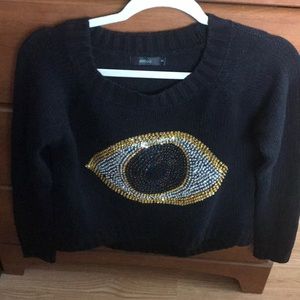Millau Black Crop Sweater.